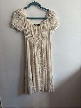 Derek Lam cream dress with textured embroidery